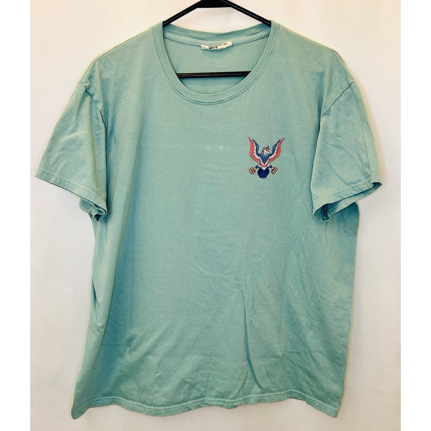 Simply Southern Men's Merican ChinChilla Light Teal T-Shirt MERICAN-CHINCHILLA