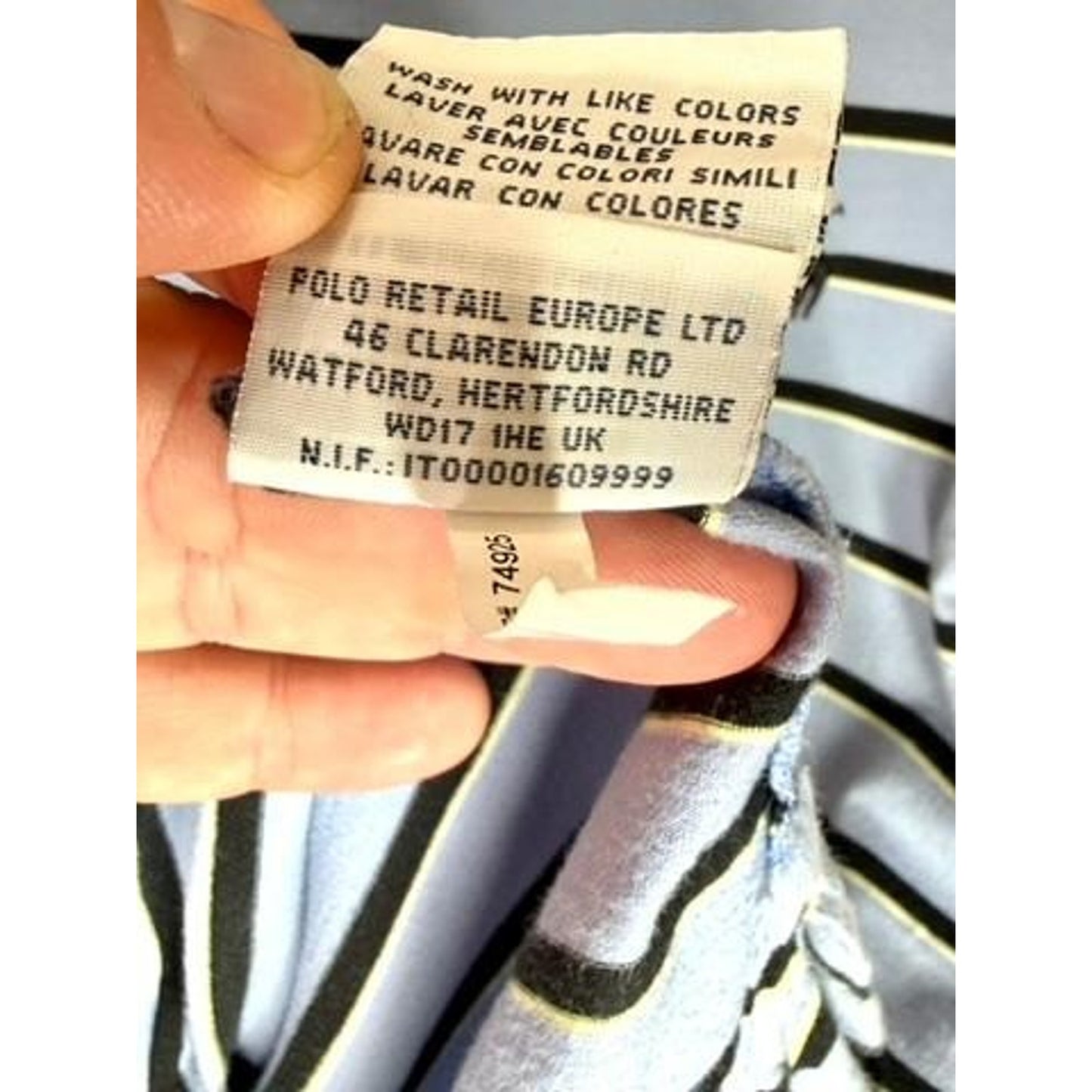 Polo Golf Ralph Lauren Shirt Mens XL Blue Black Striped Pima Cotton Pro Fit