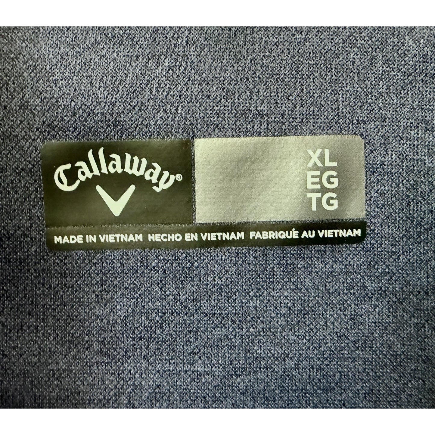 Callaway Mens Golf Jacket Front Quilted Full Zip Long Sleeve, Blue, Sz XL