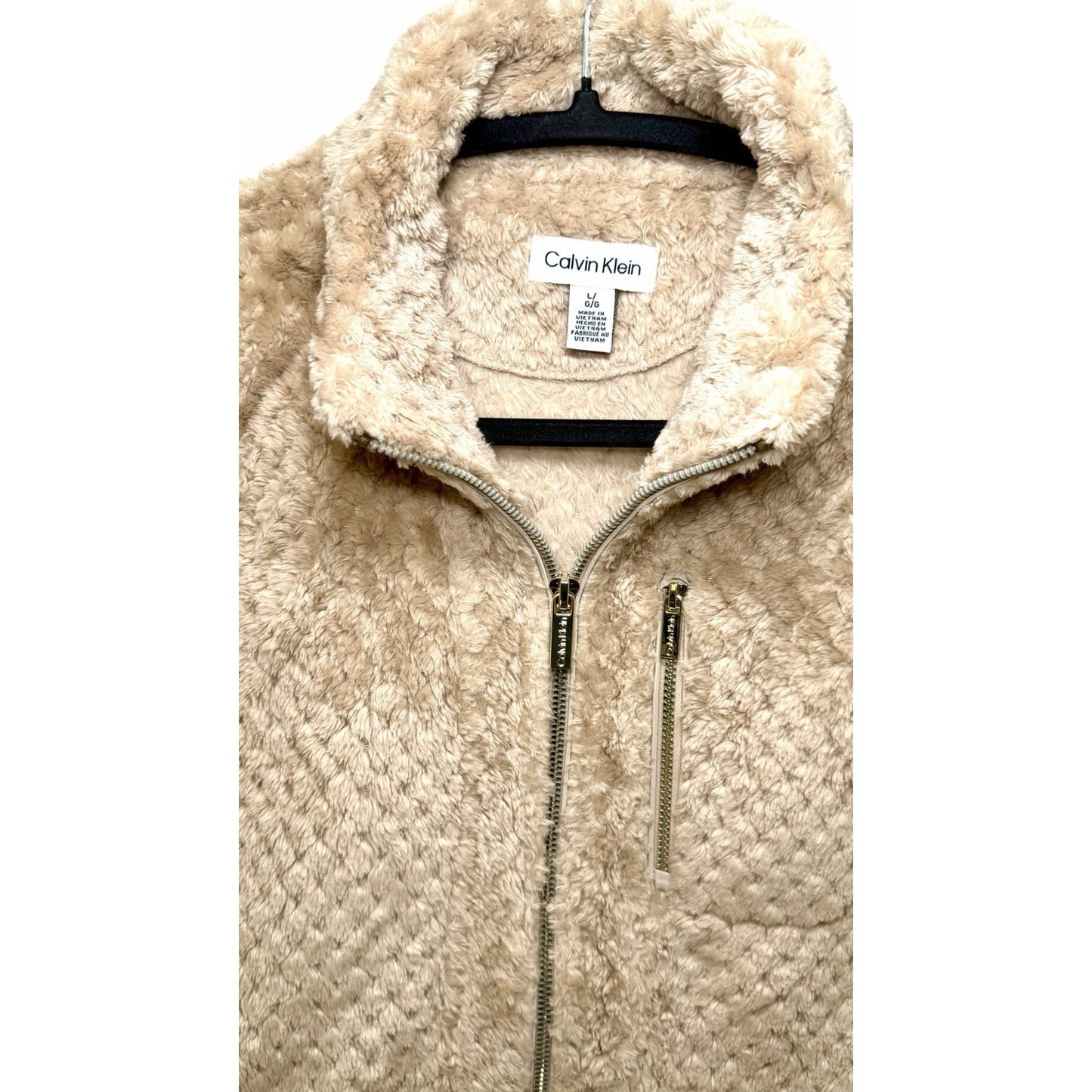 Calvin Klein Women's Faux Fur Vest Brown Size Medium (Worn Once!!!)