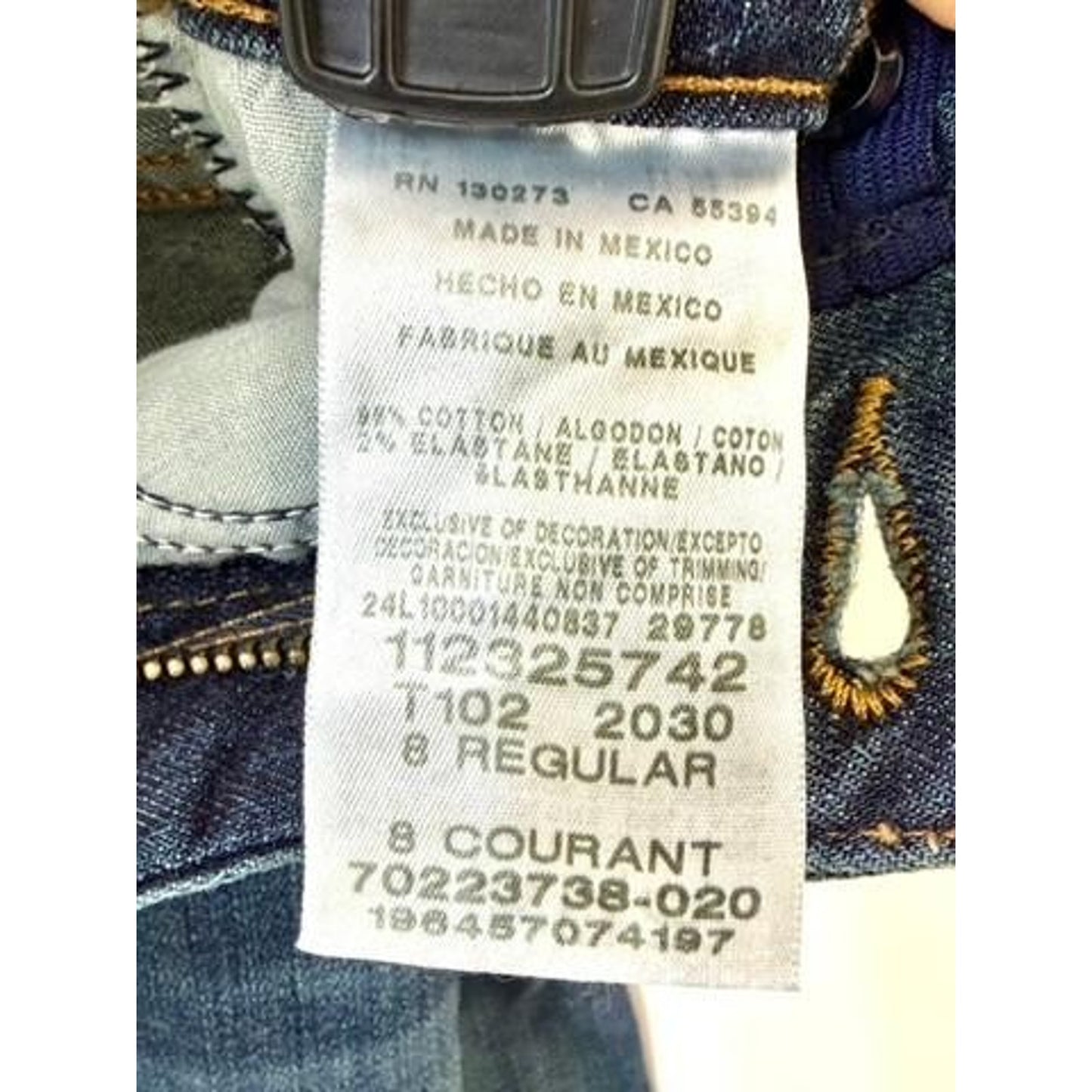 Wrangler Classic Straight Jeans Boys Size 8 Regular Blue Denim Adjustable Waist
