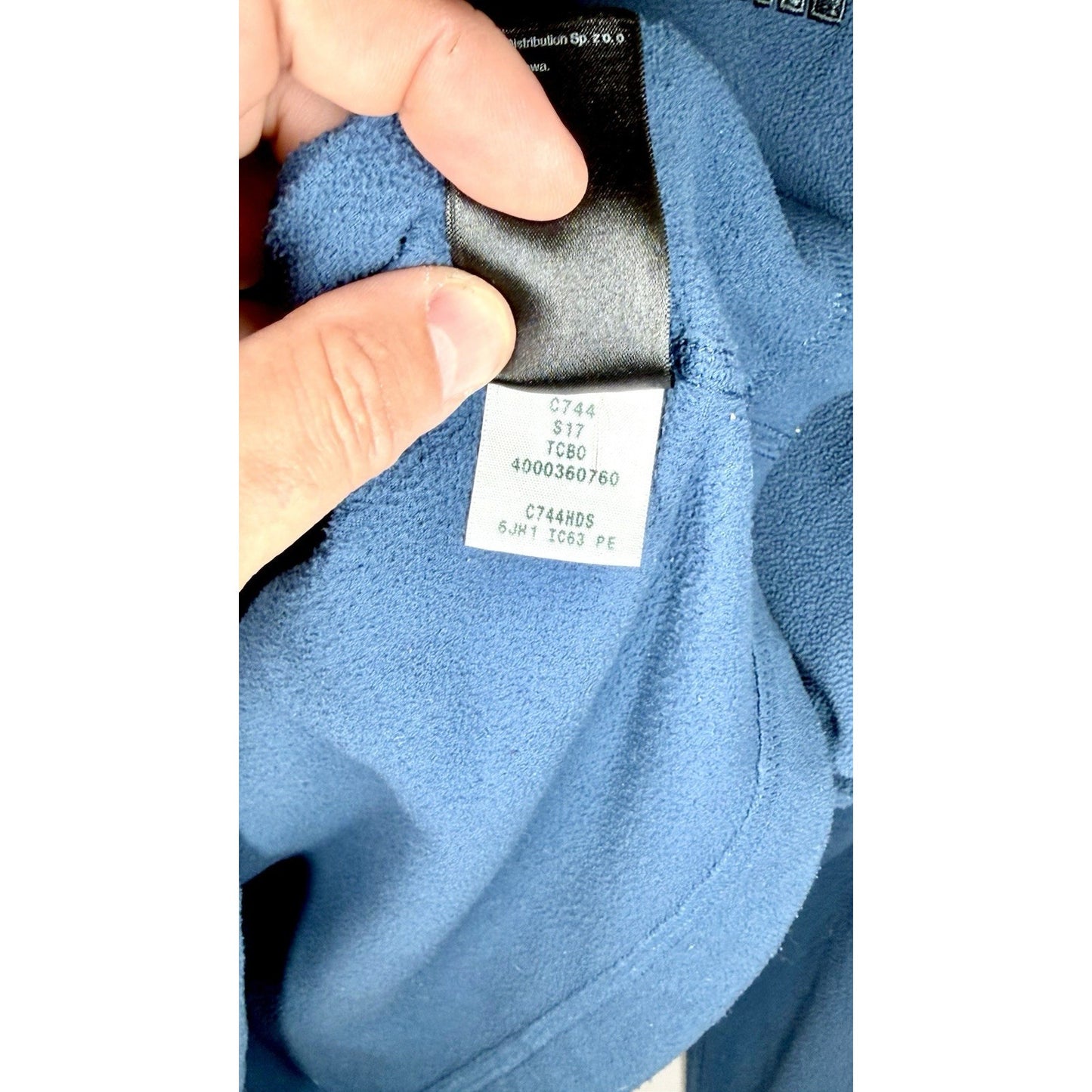 The North Face Men's Large Fleece Blue Long Sleeve Pullover Half Zip