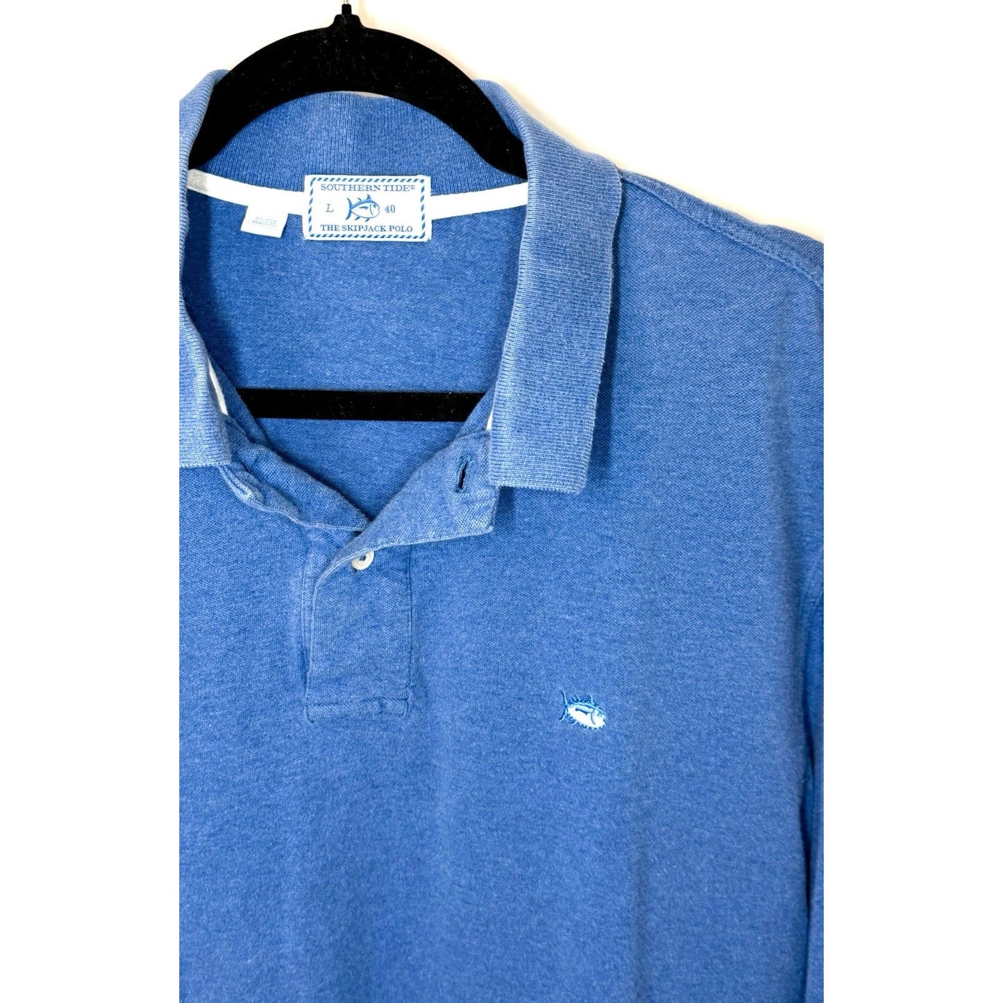 Southern Tide The Skipjack Long Sleeve Men’s Blue Polo Size Large 40
