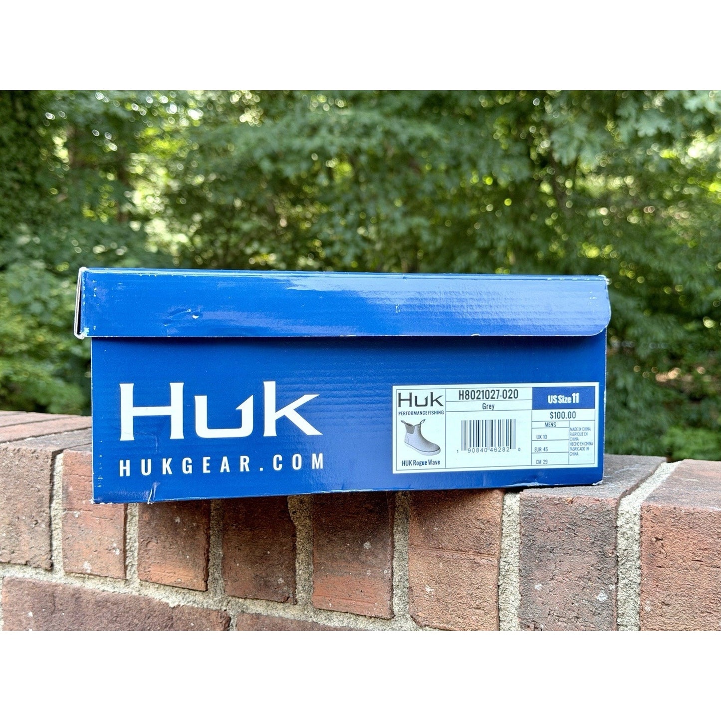 HUK Men’s Rogue Wave Fishing Deck Boots Waterproof Rubber Gray White Size 11 NIB