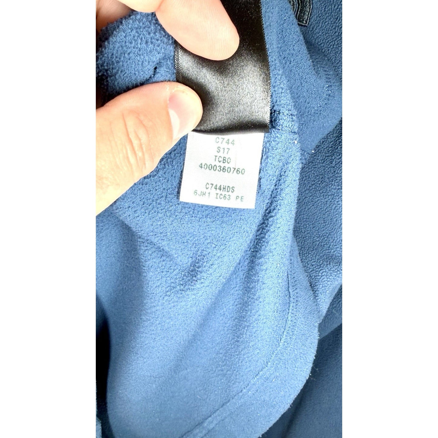 The North Face Men's Large Fleece Blue Long Sleeve Pullover Half Zip