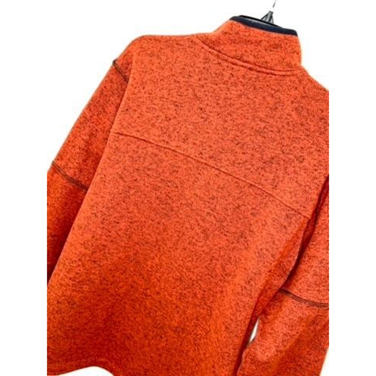 Avalanche Outdoor Supply Fleece Jacket Mens Medium Orange Knit Full Zip Thermal