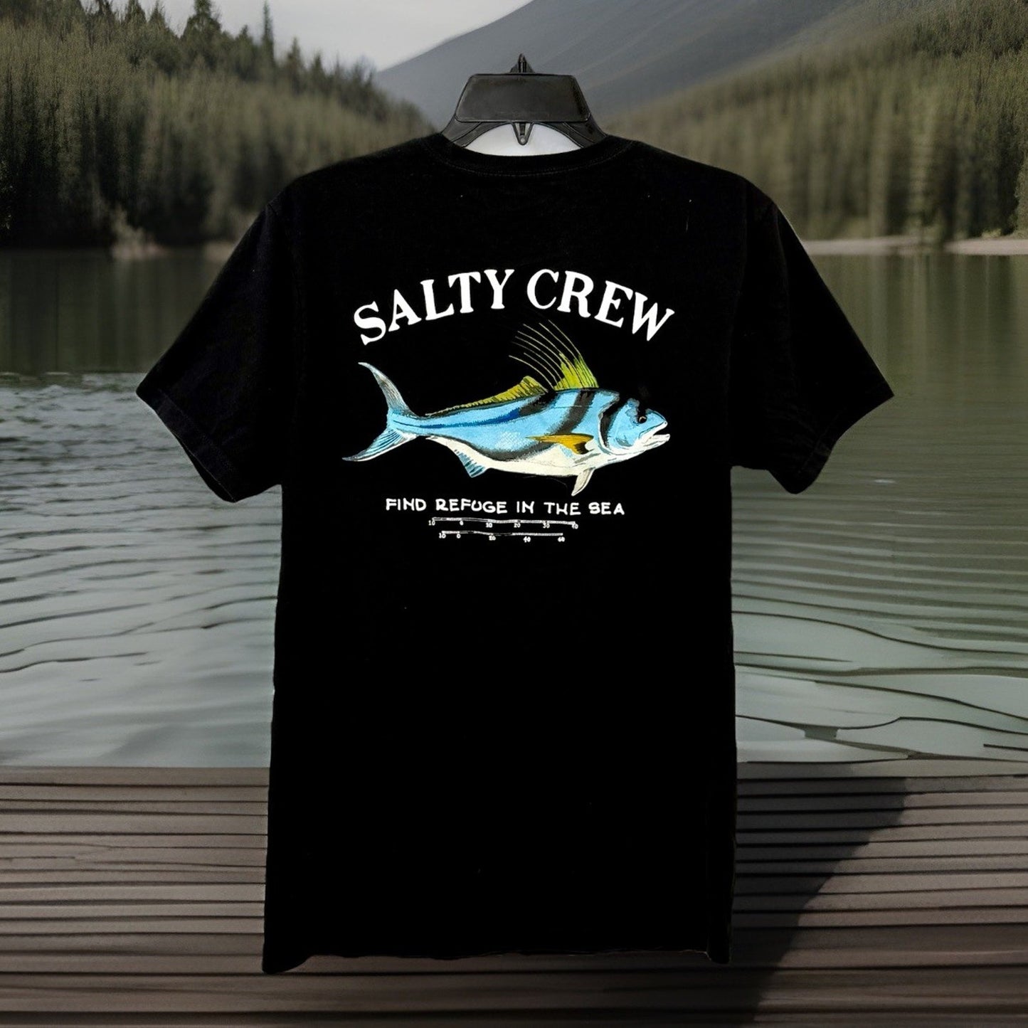 Salty Crew "Rooster" Short Sleeve Premium Tee (Black) T-Shirt/Men’s Size Medium