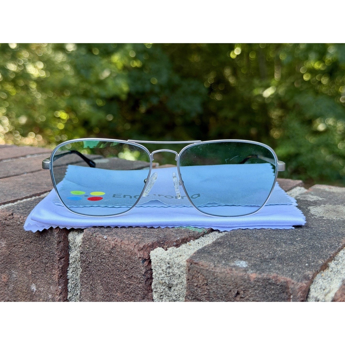EnChroma Cx1 Indoor Color Blind Glasses Aviator Silver Frame Metal Cx1.00281