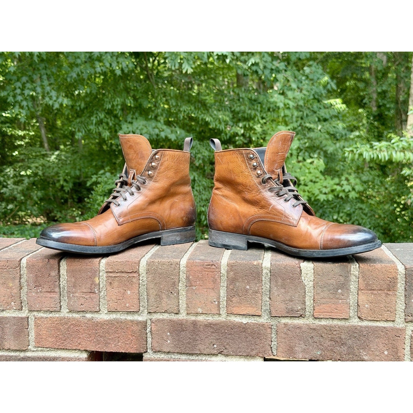 To Boot New York Hawkthorme Cognac Leather Boots Men’s Size 11 Italy ($450 NEW)