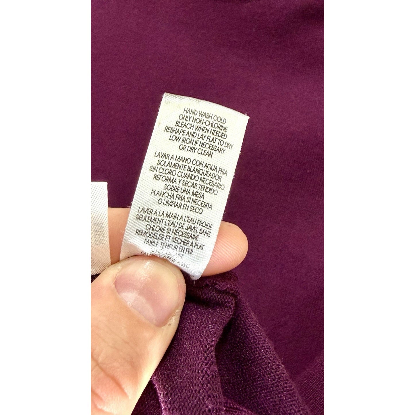 Calvin Klein Womens Plum Knit Pullover Sweater Medium Mock Neck Modern Classic