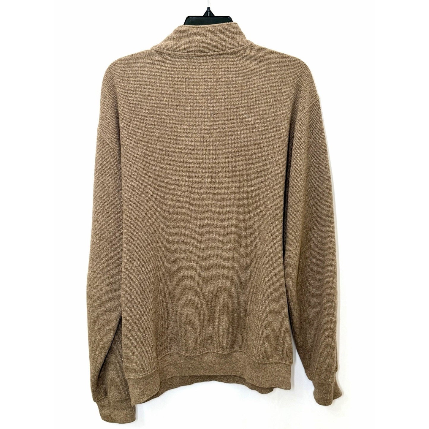 Woolrich Mens Medium Brown Lambswool Blend Quarter Zip Sweater Pullover