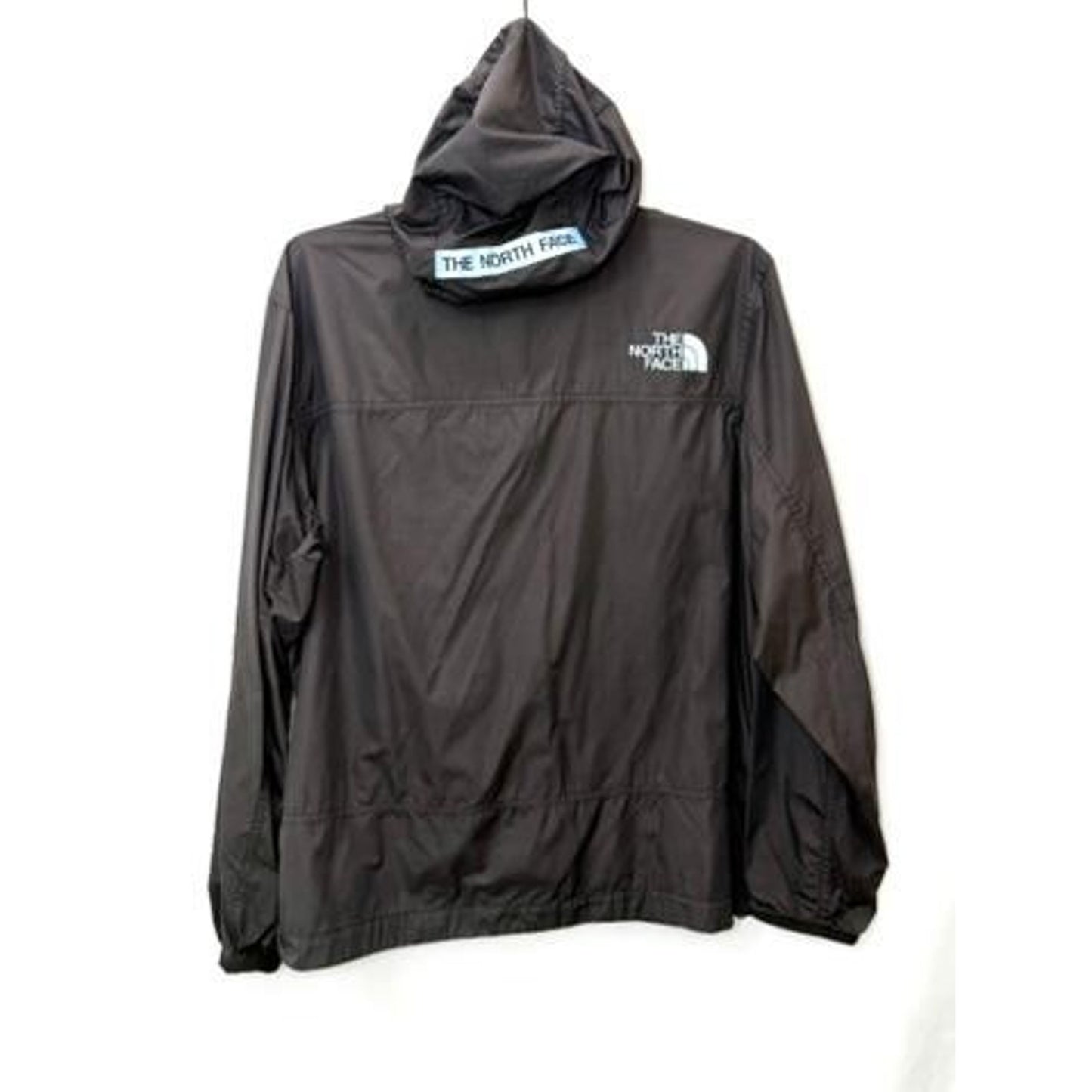 The North Face Fanorak Windbreaker Jacket Mens XL Black Pullover Anorak Hooded