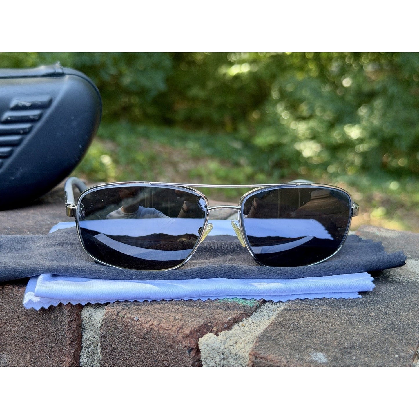 Emporio Armani EA9820/S Sunglasses Gunmetal 60 15 135 Men's w/ Hard Case