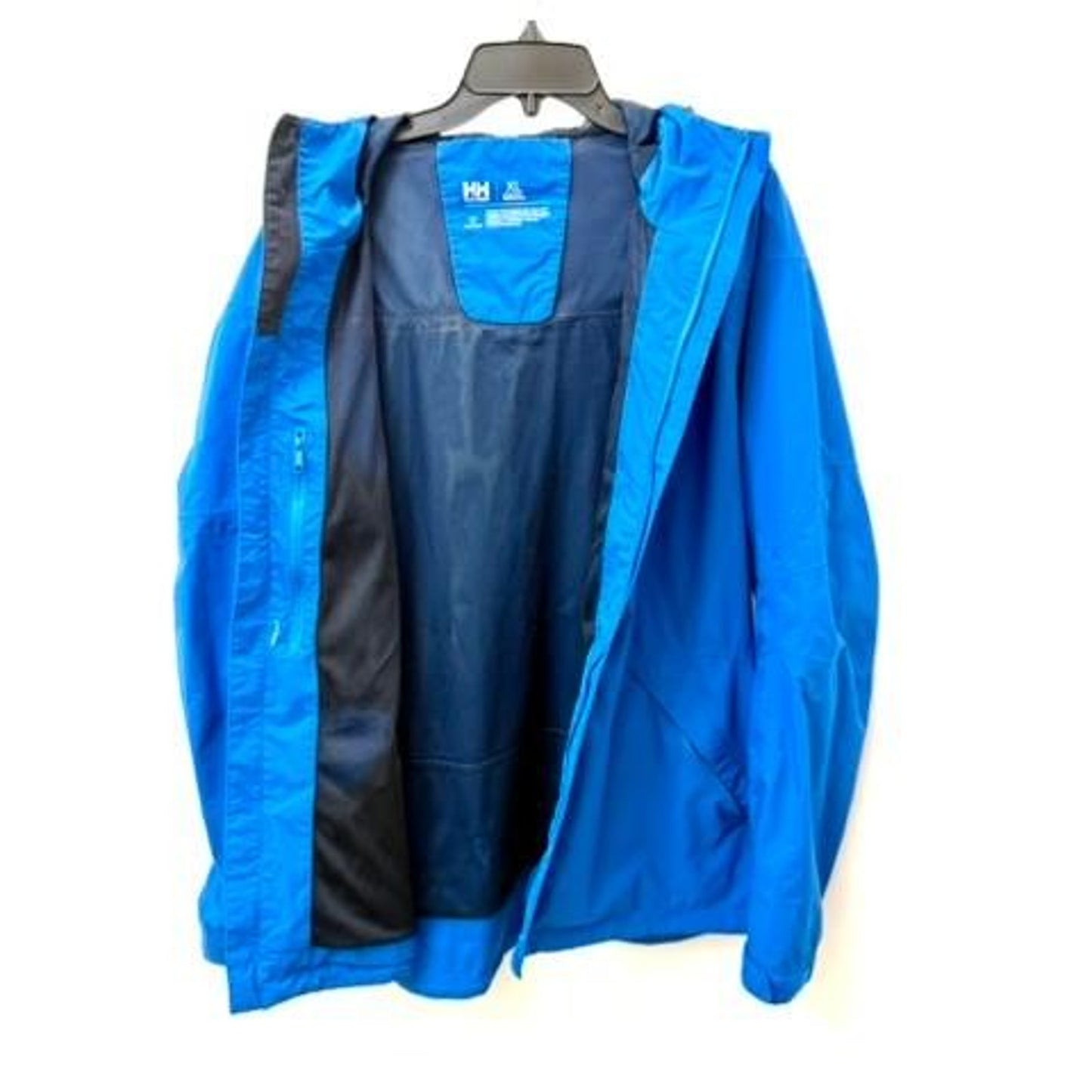 Helly Hansen Rain Jacket Mens XL Blue Helly Tech Waterproof Hooded Shell