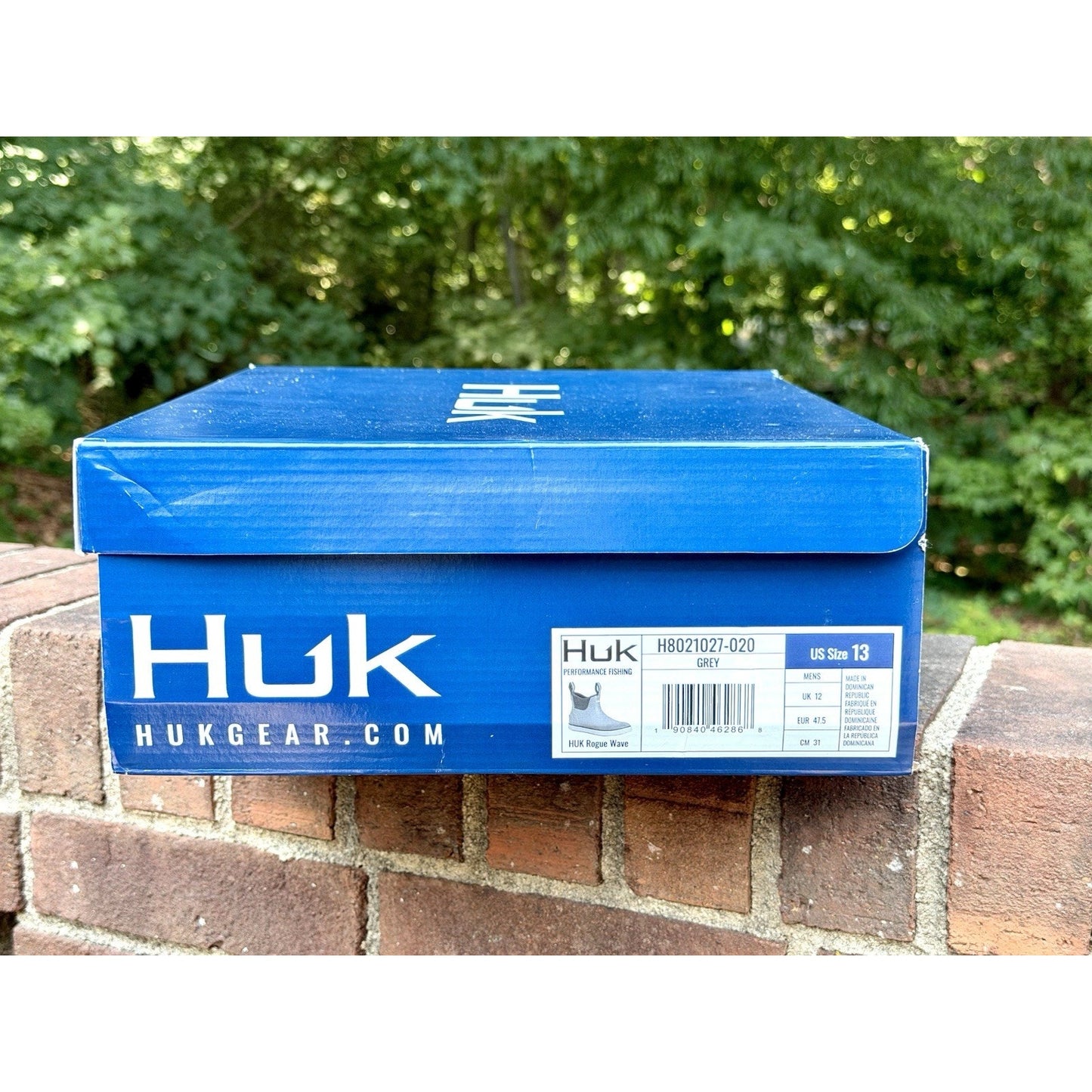 HUK Men’s Rogue Wave Fishing Deck Boots Waterproof Rubber Gray White Size 13 NIB