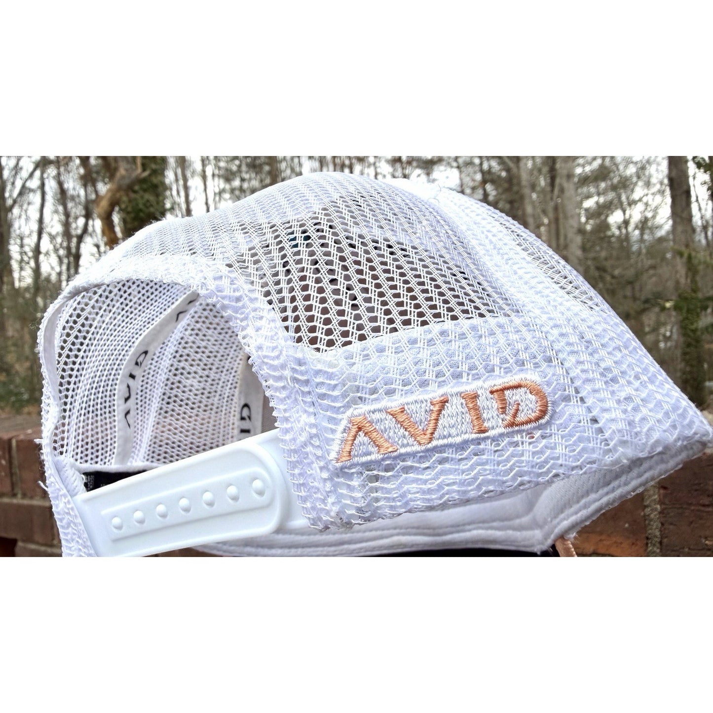 AVID Fishing Layday Trucker Hat Snapback Mesh Back Fish Hook Patch