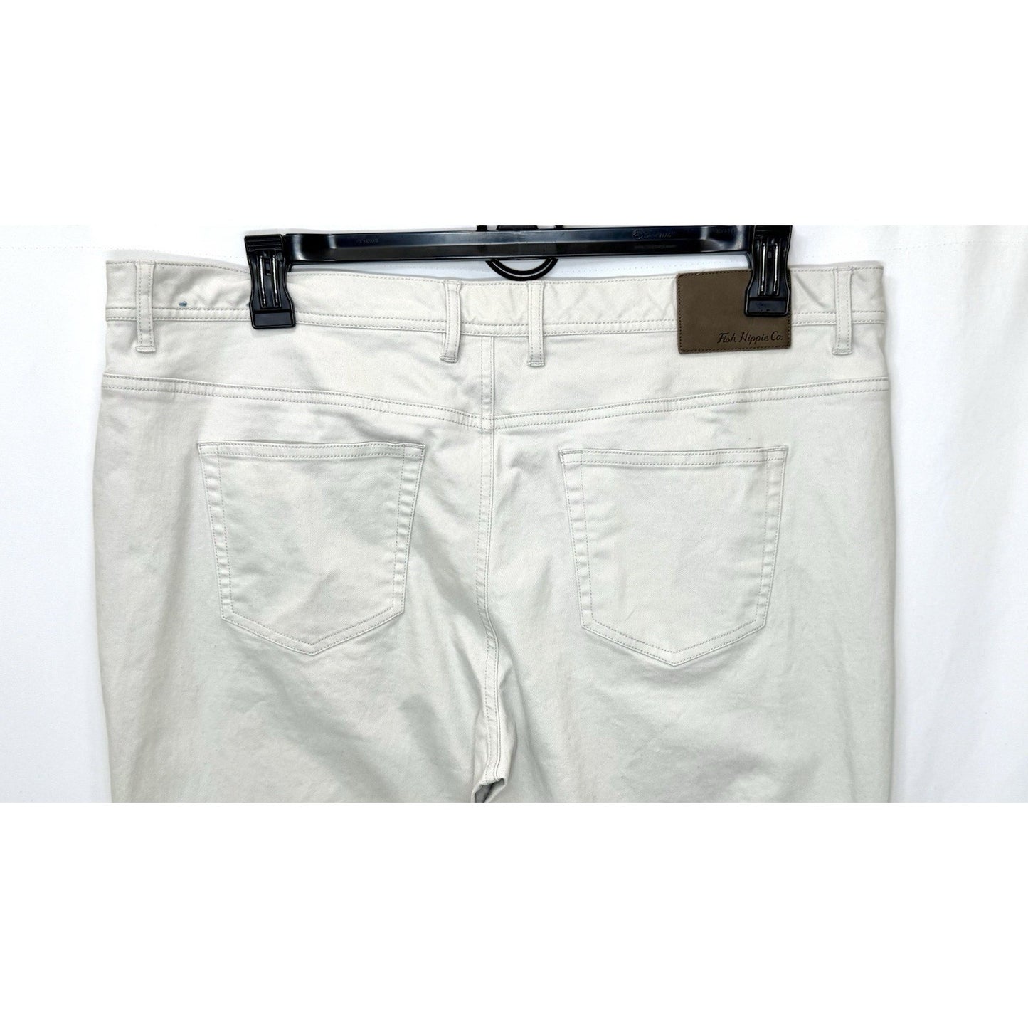 FISH HIPPIE CO. DUNEWALK 5 Pocket Stretch Pants 38x32 W38 L32 Tan / WORN ONCE!!