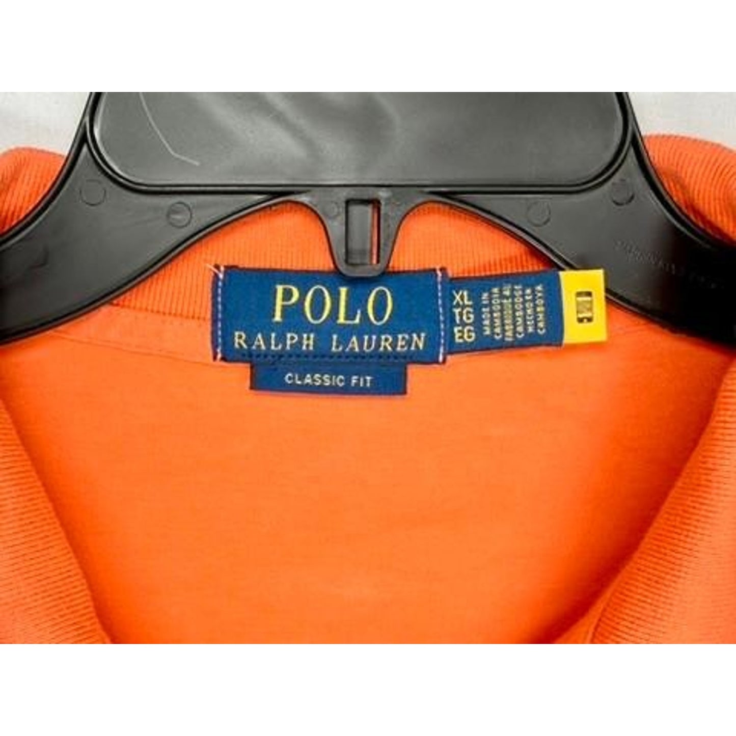 Polo Ralph Lauren Shirt Mens XL Orange Classic Fit Short Sleeve Pony Logo Polo