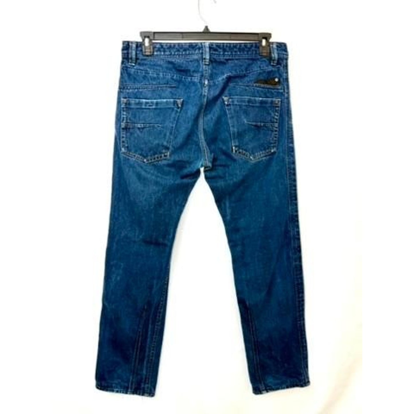 Diesel Darron Jeans Mens 34x34 Blue Denim Wash 0081L Tapered Cotton Morocco