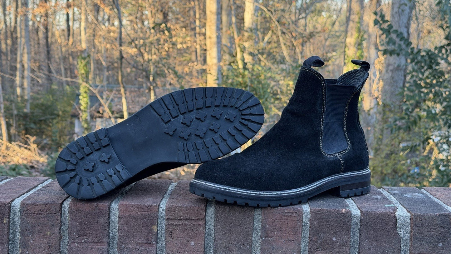 CREVO Douro Men's U.S. Size 11 Black Chelsea Boots Worn Twice The Deep Cleaned