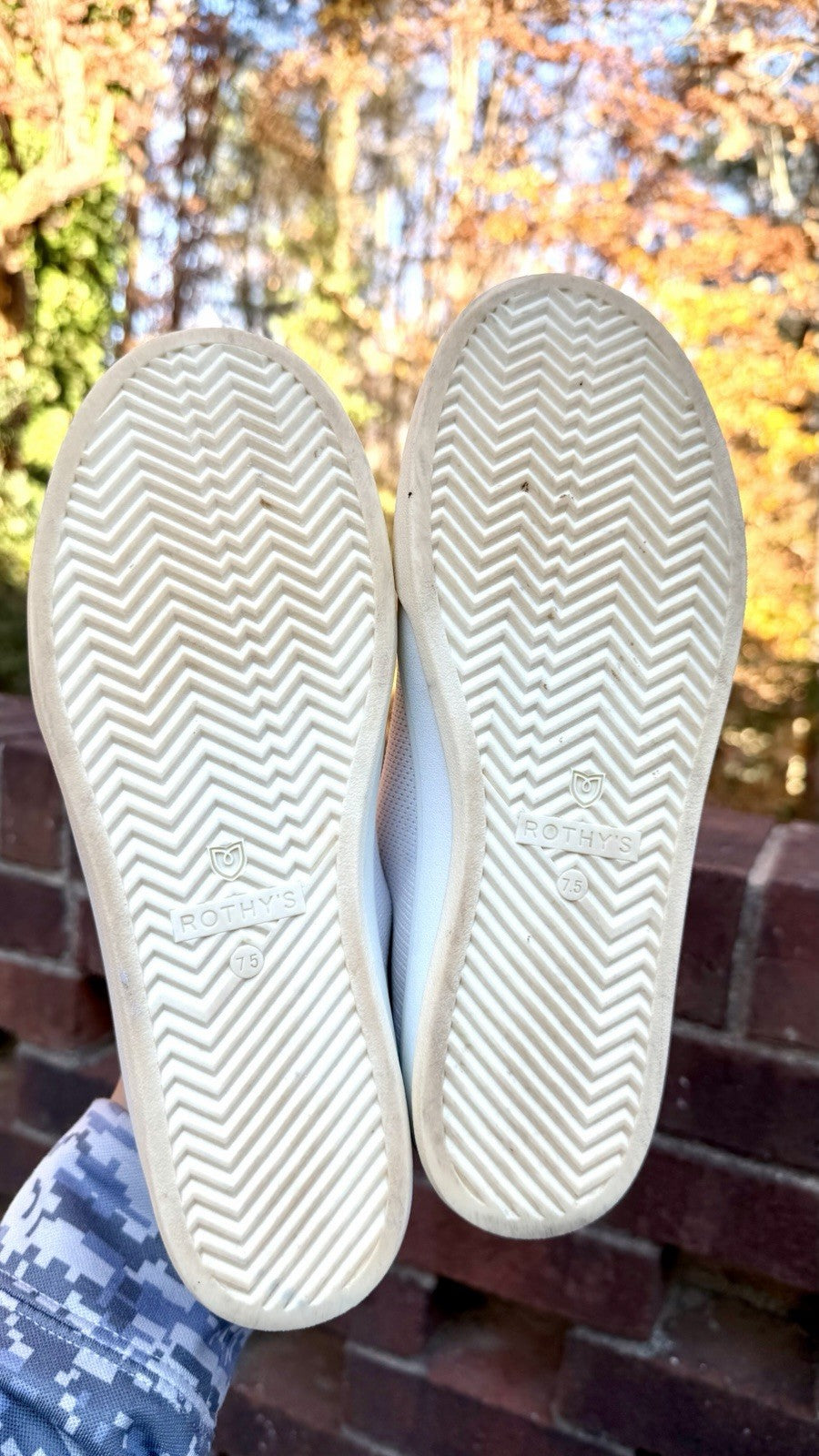 Rothy’s Bright White 038-017 The Lace Up Sneaker New US Women 7.5