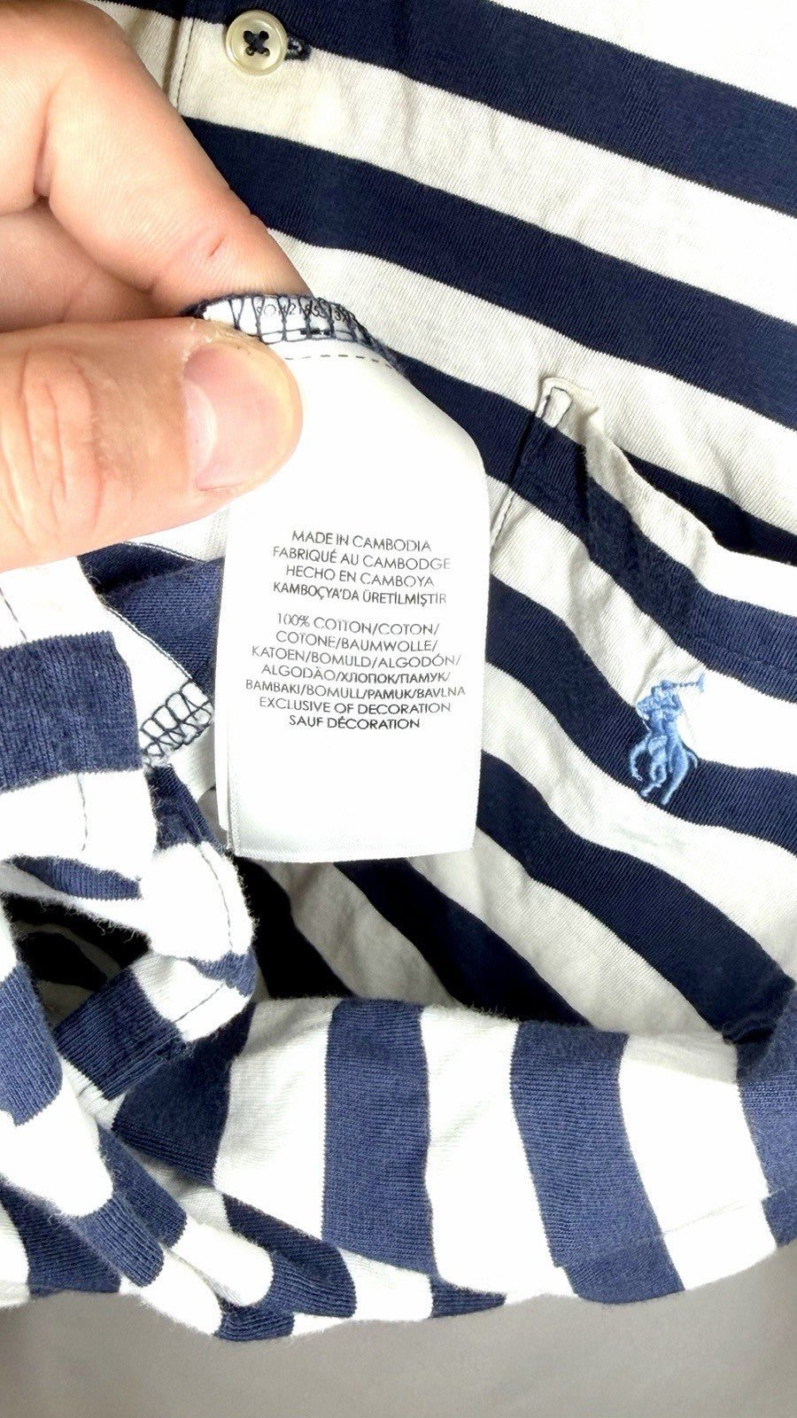 Ralph Lauren RLX Polo Golf Shirt Men’s Large Performance Striped Wicking Striped