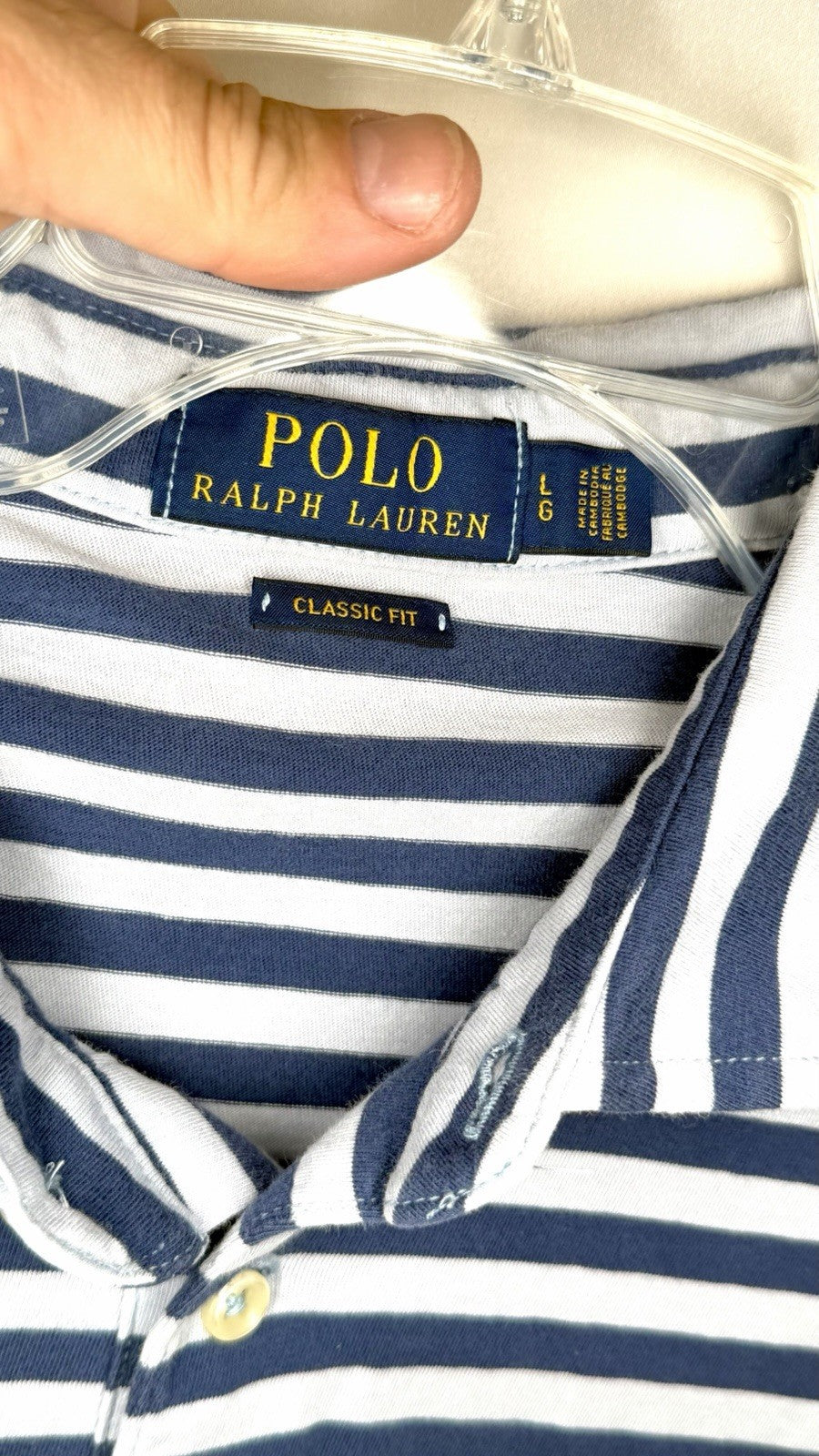 Ralph Lauren RLX Polo Golf Shirt Men’s Large Performance Striped Wicking Striped