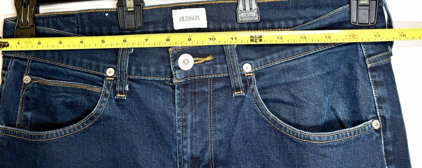 Hudson Byron 34” Straight Blue Jeans / Men’s Size 34x34 / Stretch Zip 5 Pocket