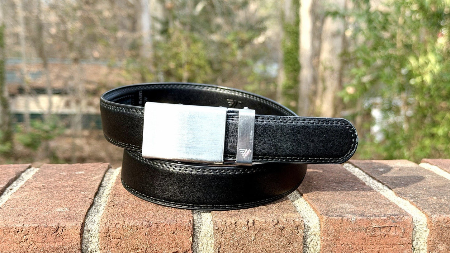 Mission Belt TWENTYFOUR 35MM / Size M / Silver Buckle With Black Leather Band