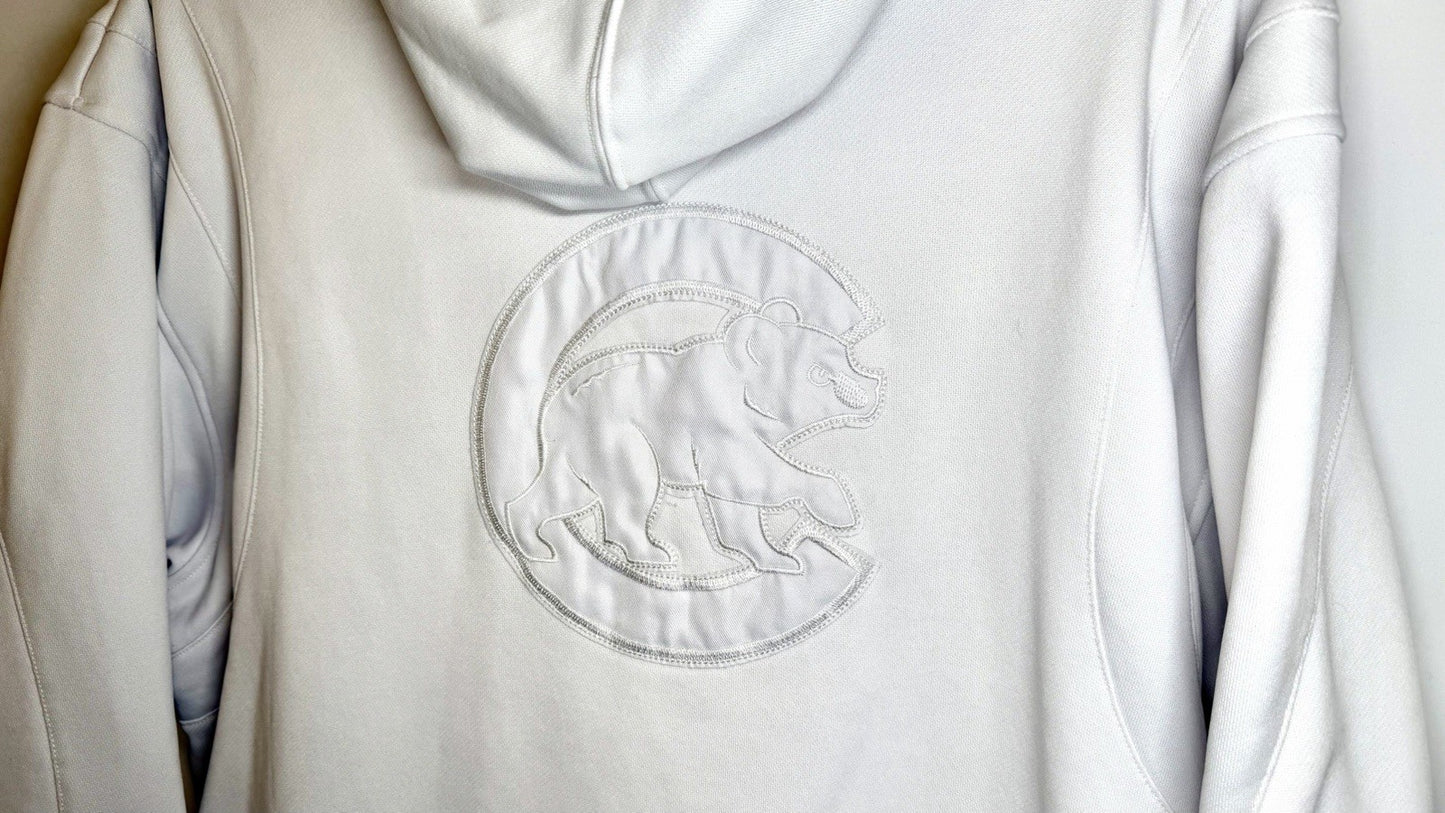Vintage Lee Sports Chicago Cubs Embroidered White 1/4 Zip Pull Over Men’s XL