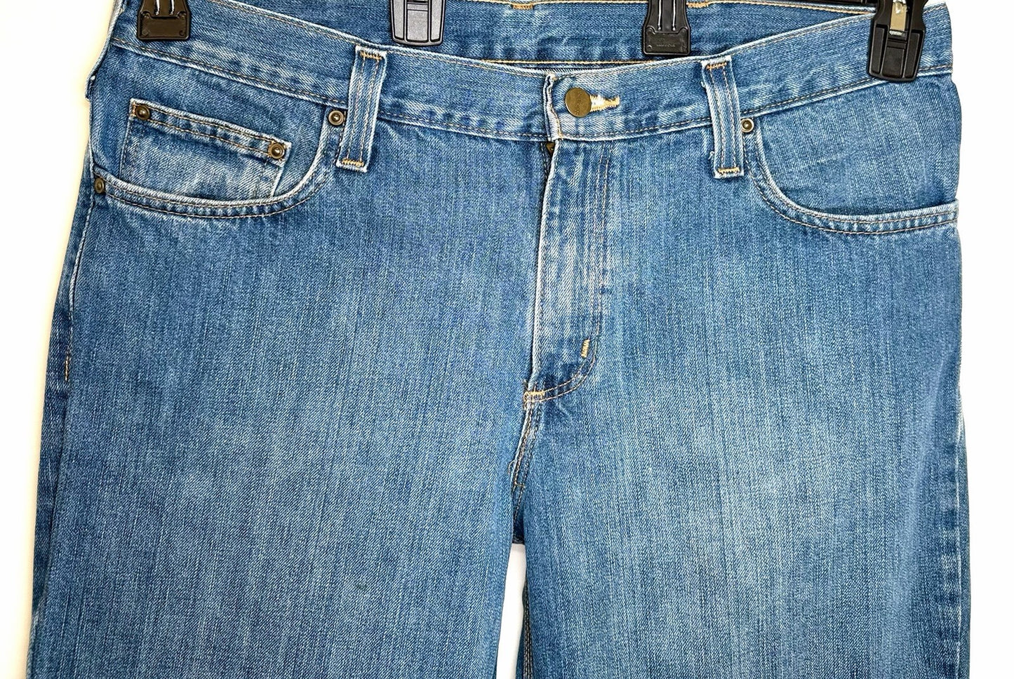 Carhartt Traditional Fit Jeans 36x30 Light Wash Blue Denim Straight Leg Workwear