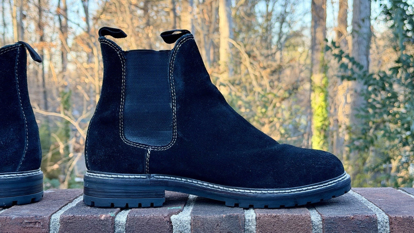 CREVO Douro Men's U.S. Size 11 Black Chelsea Boots Worn Twice The Deep Cleaned
