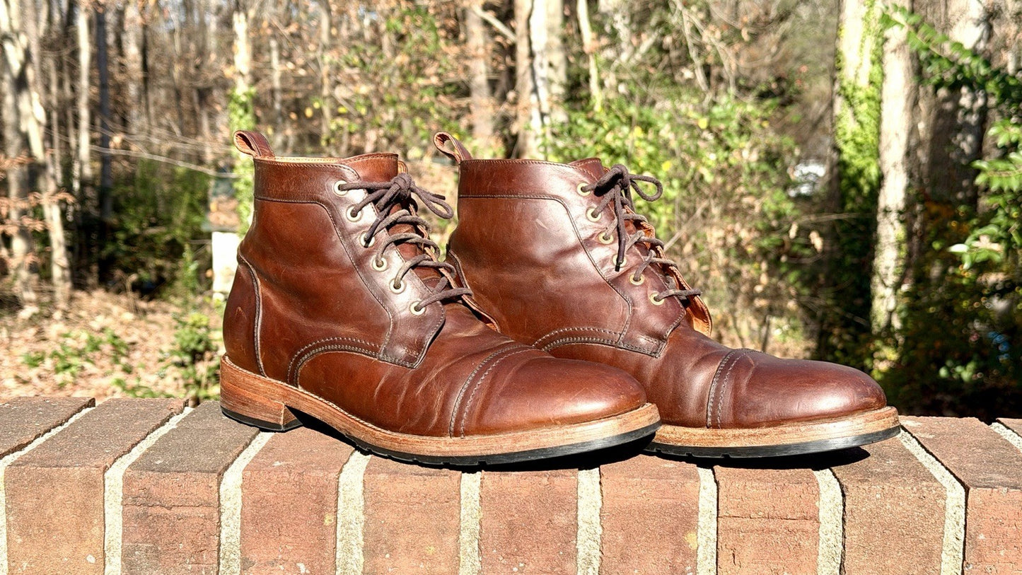 Patina Brown Leather Lace Up Boots | Made in Mexico | Men’s Size 12.5 / $398 New