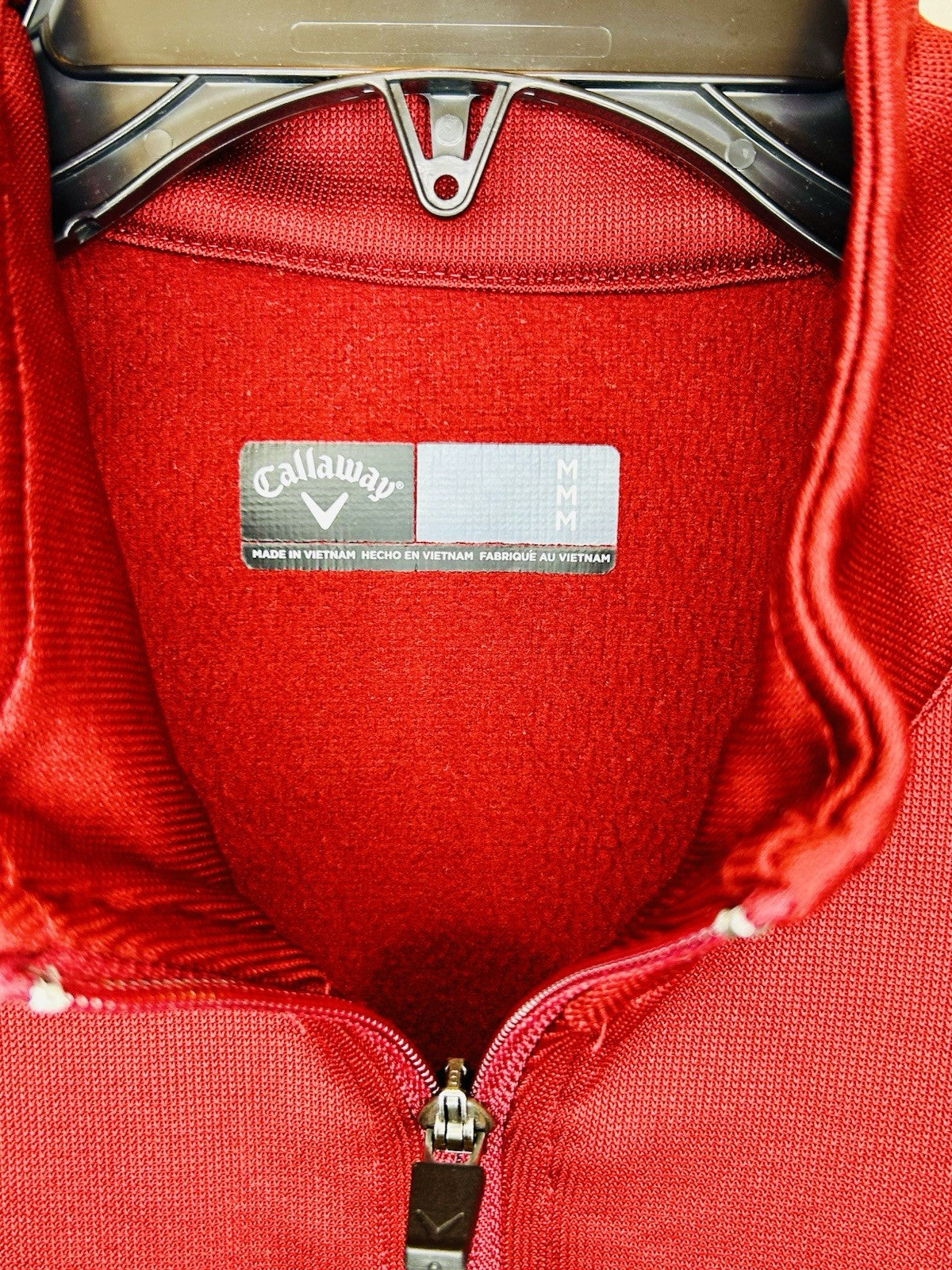 CALLOWAY MENS LONG SLEEVE RED QUARTER ZIP GOLF PULLOVER - SIZE M Medium