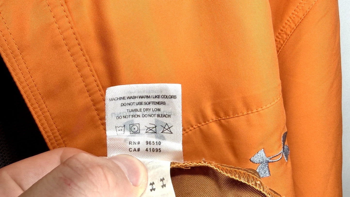 Under Armour Men’s Heat Gear LS Button Down Shirt  Sz Large Vented Neon Orange
