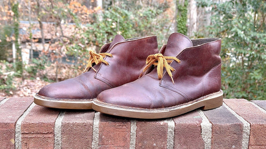 Clarks Originals Men's Brown Leather Gum Sole Desert Boots Shoes US 10.5 M Ankle