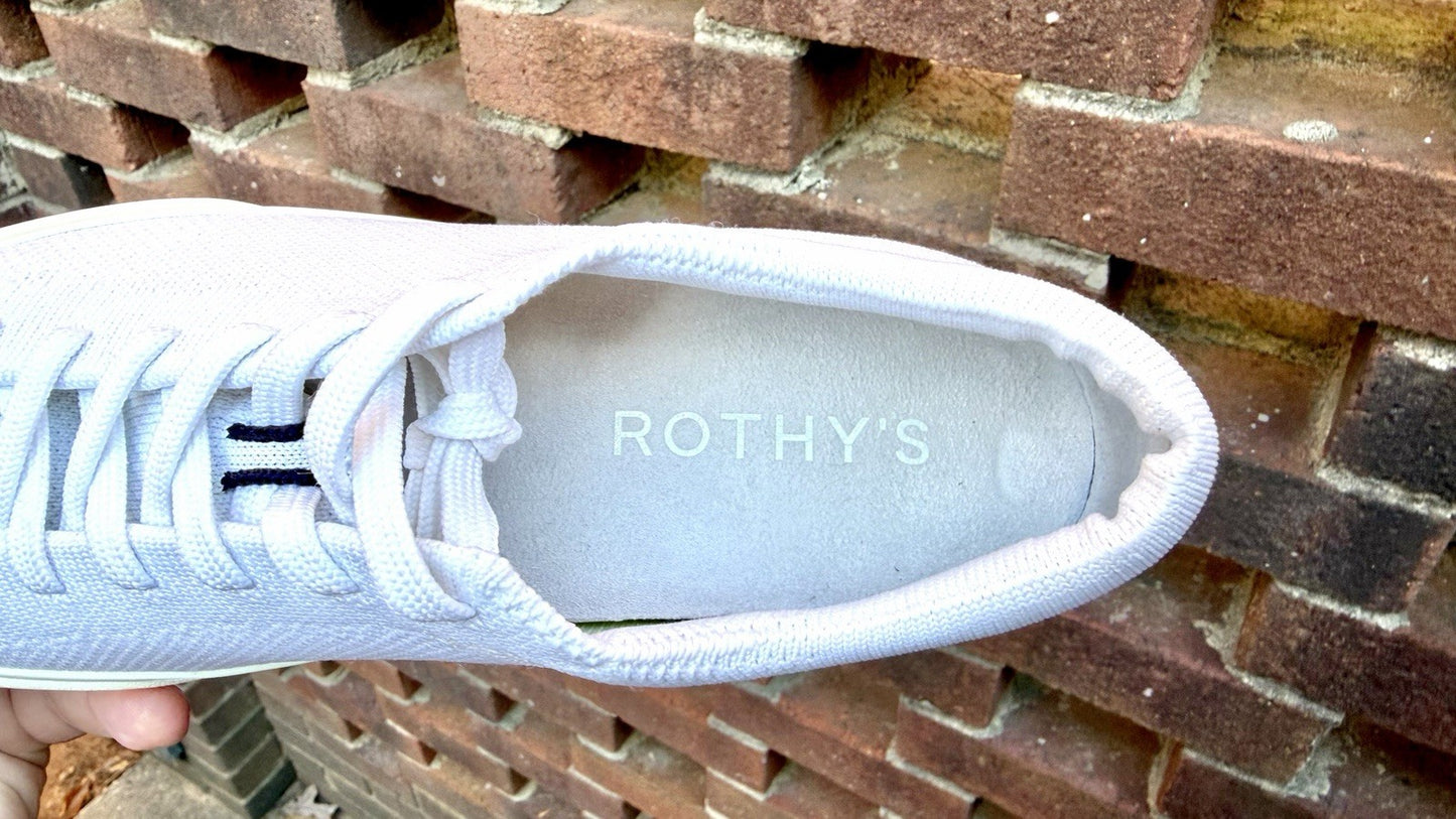 Rothy’s Bright White 038-017 The Lace Up Sneaker New US Women 7.5