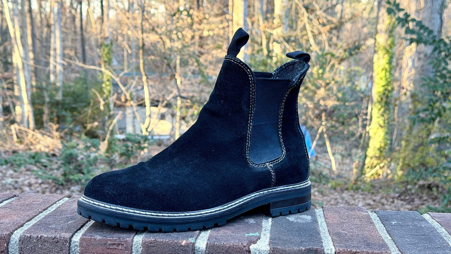 CREVO Douro Men's U.S. Size 11 Black Chelsea Boots Worn Twice The Deep Cleaned