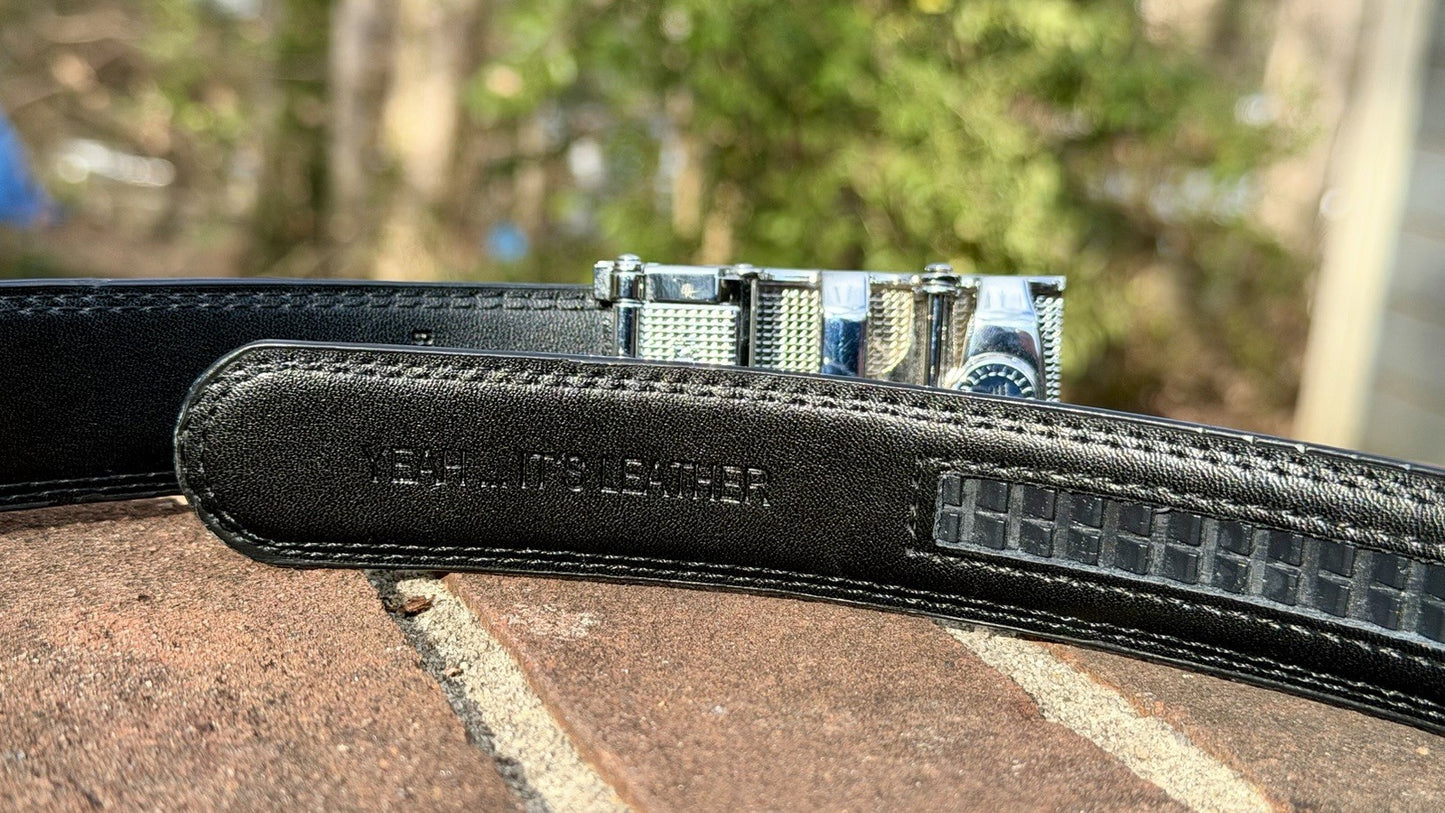 Mission Belt TWENTYFOUR 35MM / Size M / Silver Buckle With Black Leather Band