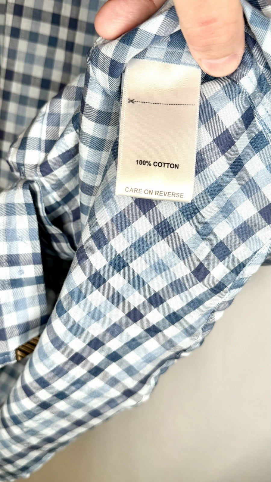 Billy Reid Men's 100% Linen Standard Cut Blue Plaid Italian Shirt Size Medium