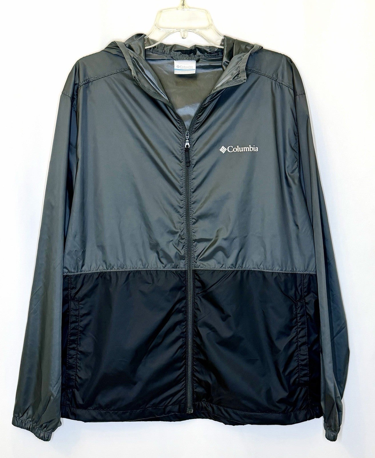Columbia Men's Center Ridge Windbreaker Jacket / Black/Grey / Size Medium