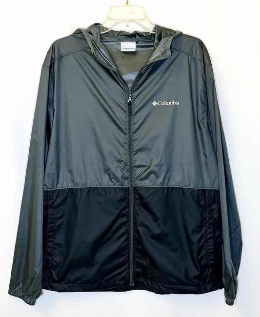 Columbia Men's Center Ridge Windbreaker Jacket / Black/Grey / Size Medium