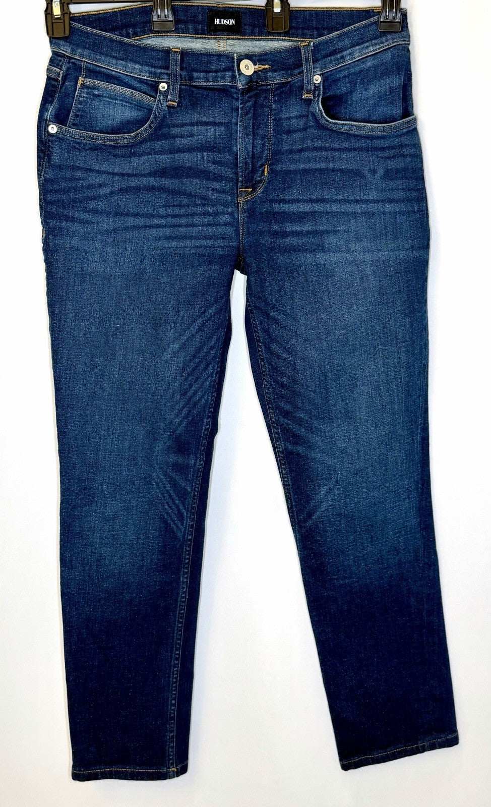 Hudson Blake 33" Slim Fit Tapered Leg Men's Denim Jeans / Dark Blue Wash / 33x30