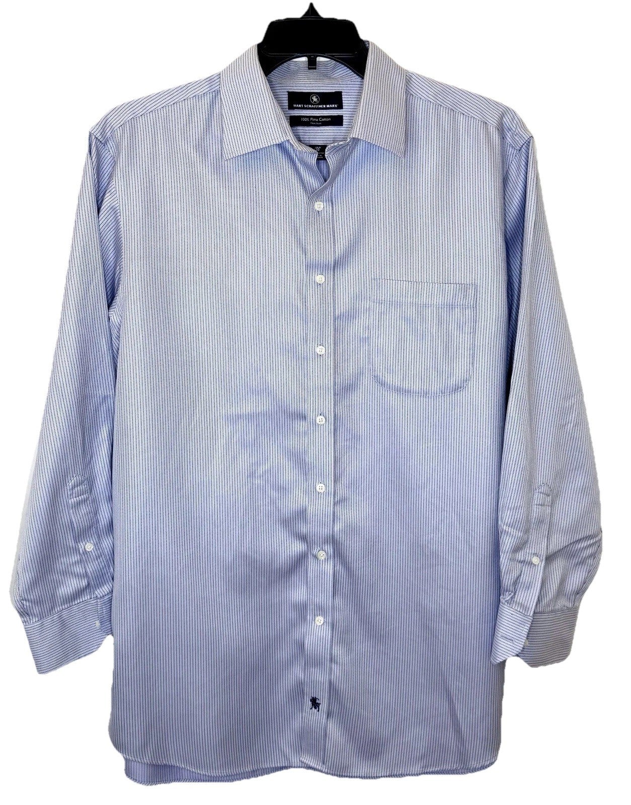 Hart Schaffner Marx Men's Long Sleeve Striped Shirt Cotton Multicolor 16.5-33