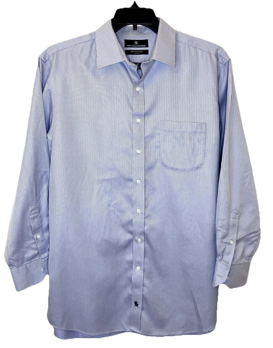 Hart Schaffner Marx Men's Long Sleeve Striped Shirt Cotton Multicolor 16.5-33