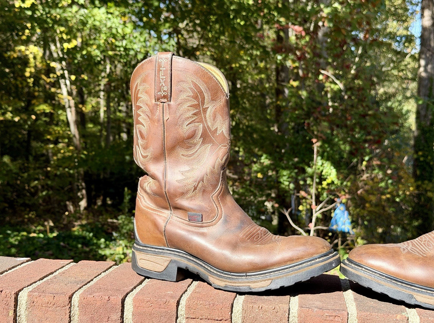 Tony Lama TLX Men's Waterproof Work Boots 9 D Brown Round Toe Style TW1012