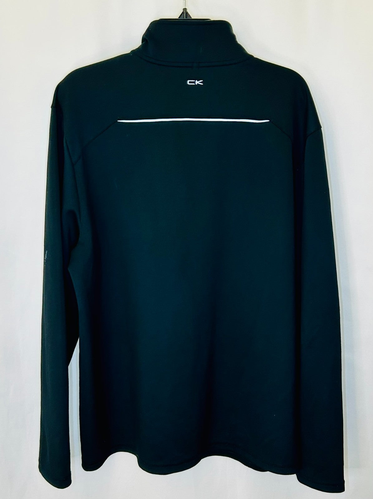 Calvin Klein form fitting 1/4" Zip Jacket Pullover Mock Neck Wind Breaker Size L