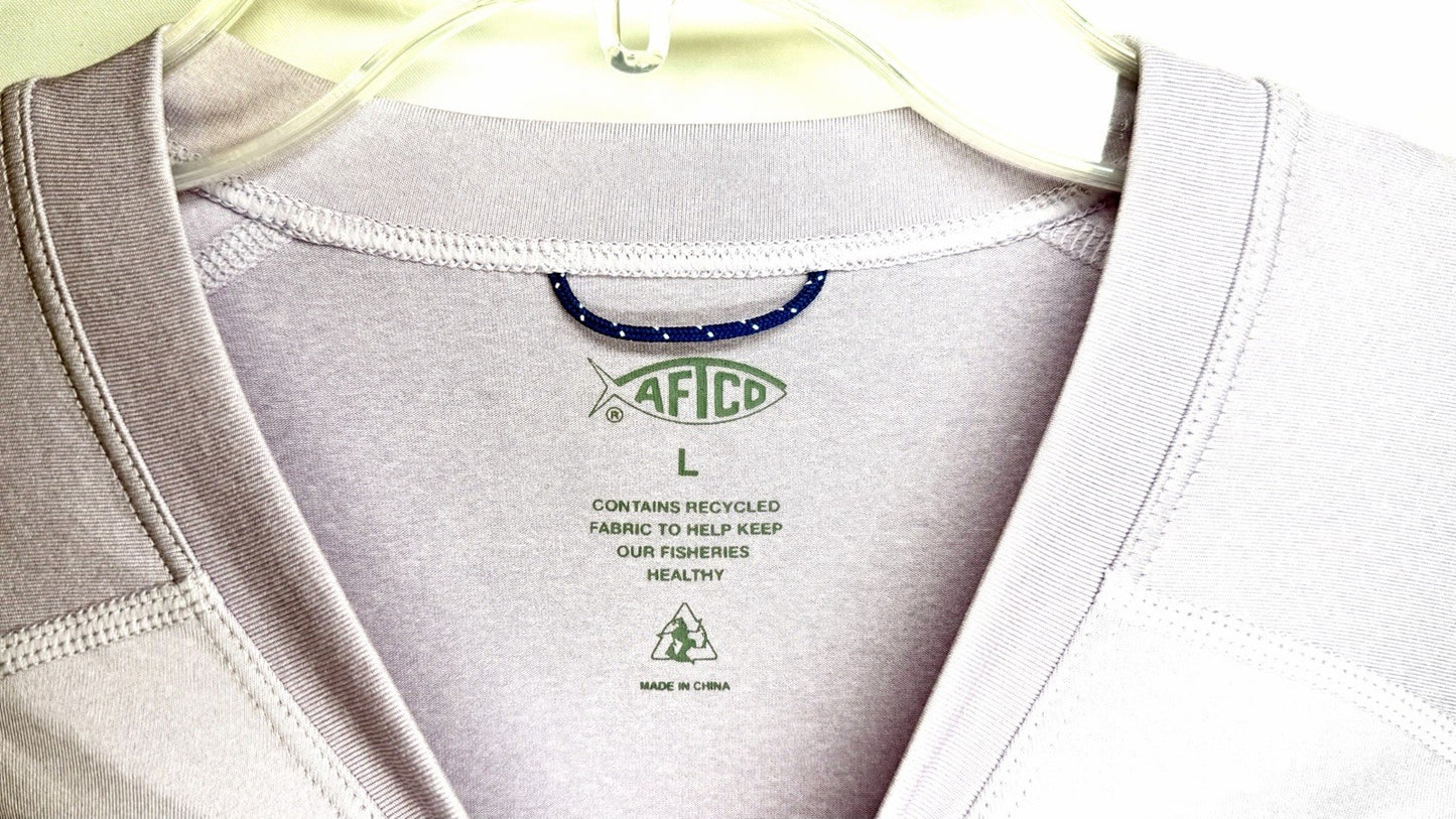 AFTCO Samurai 2 Sun Protection L/S Shirt /  Hurricane Lila Heather / Men’s Large