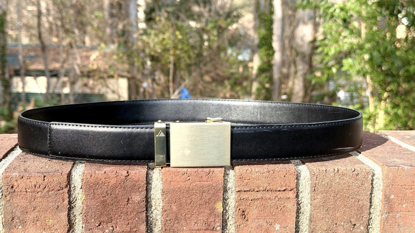 Mission Belt TWENTYFOUR / 40MM / Size M / Gold Buckle With Black Leather Band
