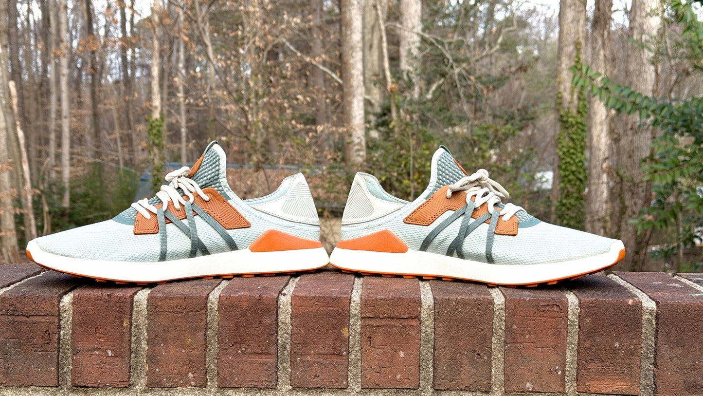 Olukai Manele Golf Shoes / Pale Moss-Orange / Size 11.5 / Worn Once / $150 New